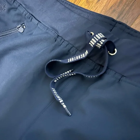 Med Couture Blue Cargo Pants Elastic Waist - Picture 2 of 8